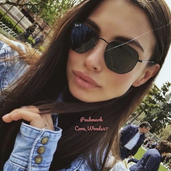 RayBan Hexagonal Black Lenses RB3548N Black Frame Unisex New - Picture 12 of 16